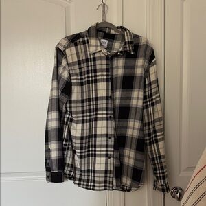 Zara Black and Cream Plaid Men's Shirt